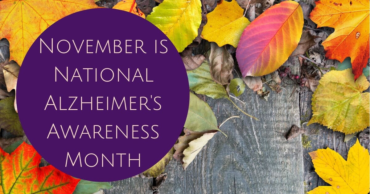 November is National Alzheimer's Awareness Month