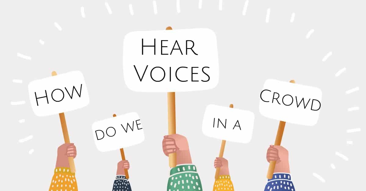 How Do We Hear Voices in a Crowd?